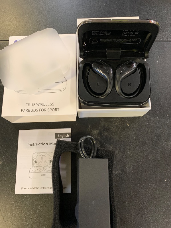 Photo 1 of sajawass Wireless Earbuds Bluetooth 5.4 Headphones, Noise Canceling Ear Buds with 75hr Playtime, LED Power Display, IPX7 Waterproof Earphones Over-Ear Earphones for Sports/Workouts