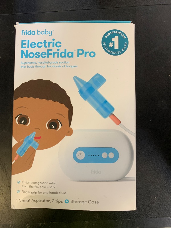 Photo 1 of Frida Baby Electric NoseFrida Pro Nasal Aspirator for Baby, Hospital Grade Suction, Nose Sucker for Baby & Toddler, Nasal Aspirator for Congestion Relief, 5 Suction Levels, 2 Tips, Cordless with Case