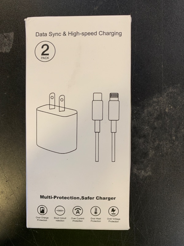 Photo 1 of Fast iPhone Charger, Quick 10Foot USBC Wall Charger Phone Charge 2Pack PD USB C Fast Charge Block + Long 10FT Lightning Fast Charging Cable for iPhone 14/Pro/Pro Max/Plus/13/12/11/XS/XR/X/SE2022/iPad