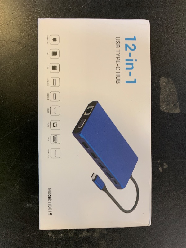 Photo 1 of Laptop Docking Station HOPDAY 12 in 1 Triple Display Thunderbolt 3 USB C Hub Dual HDMI Multiport Adapter with VGA+Ethernet+100W PD + USB-C+4 USB+SD/TF Dock for Dell/HP/Lenovo/MacBook Pro