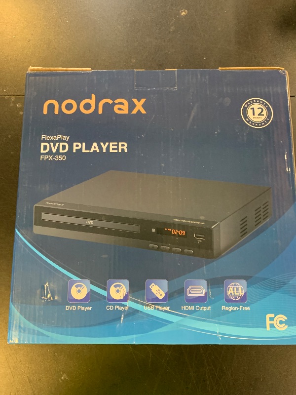 Photo 1 of FlexaPlay Region-Free HDMI DVD Player for TV – 1080p Upscaling, USB Port, DVD/CD/MP3 Multi-Format Playback – Ultra-Compact Mini Design, Includes HDMI/RCA Cables, Remote Control
