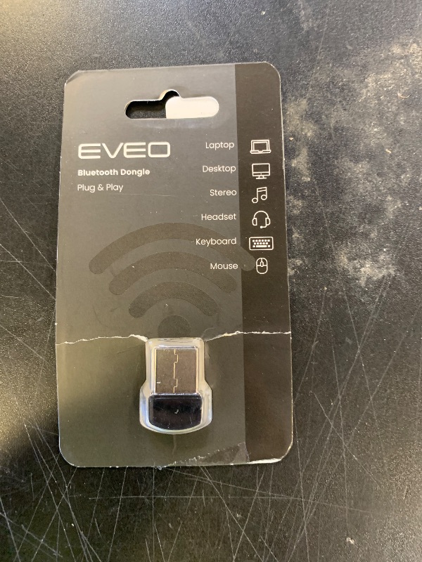 Photo 1 of EVEO Bluetooth Adapter for PC 5.1 - Dongle 5.1 for Windows 10 Only (Plug and Play) for Desktop , Laptop, Printers, Keyboard, Mouse, Headsets, Speakers - USB 5.1 Dongle