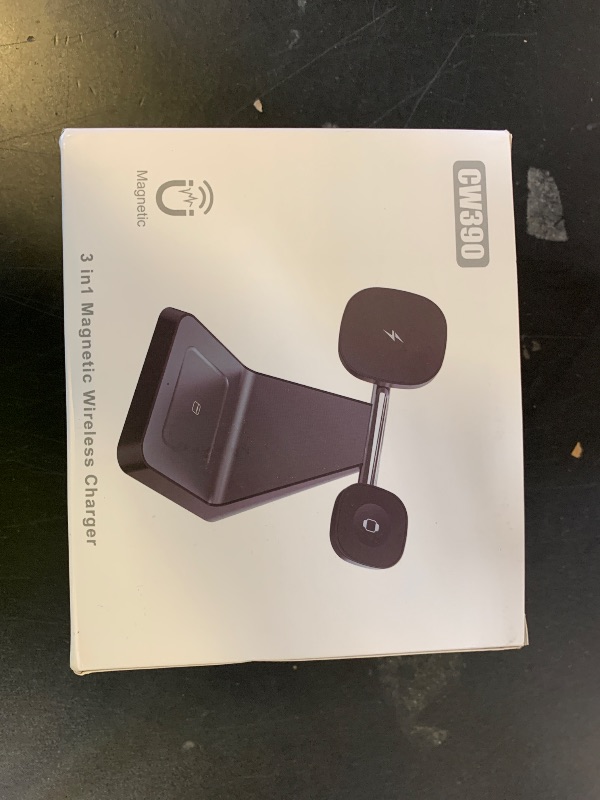 Photo 1 of Charging Station for Multiple Devices Apple: Woruda 3 in 1 Magnetic Wireless Charger Stand for Mag Safe iPhone - Nightstand Charging Dock for iPhone 16 15 14 13 12 Pro Max Plus Apple Watch Airpods