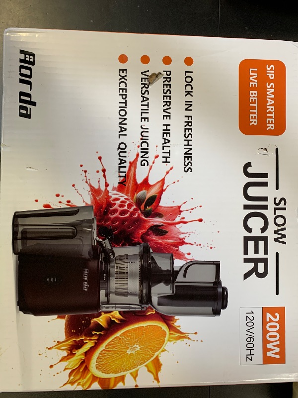 Photo 1 of Slow Masticating Cold Press Juicer: Cold Pressed Juicer Machines For Vegetable And Fruit 200W, Matte Grey