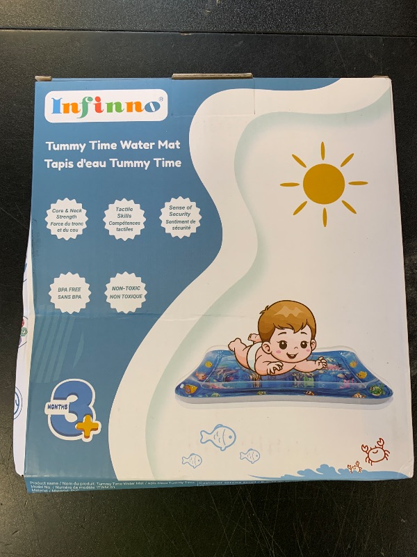 Photo 1 of Infinno Inflatable Tummy Time Mat Premium Baby Water Play Mat for Infants and Toddlers Baby Toys for 3 to 24 Months, Strengthen Your Baby's Muscles, Portable