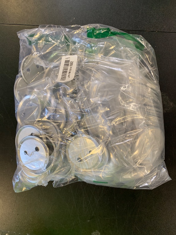 Photo 1 of 300 pcs 58mm/2.28 inch Button Maker Supplies, 58mm Button Supplies Parts, (Approx. 2.25 inch) Round Badge Blank Button Pins, Includes Metal Pin Back Cover, Metal Cover, Clear Film