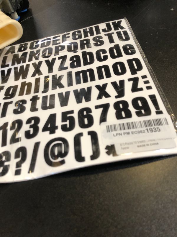 Photo 1 of 810 Piece 10 Sheet Letter Stickers - Self Adhesive Vinyl Waterproof Mailbox Numbers, Alphabet & Number Stickers for Mailbox, Window, Door, Sign, Address Number, Business (1 Inch) (Black)