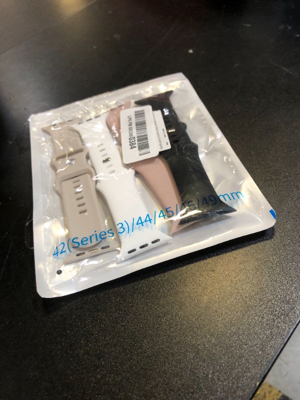 Photo 1 of 6 Pack Silicone Bands Compatible with Apple Watch Band 38mm 40mm 41mm 42mm 44mm 45mm 46mm 49mm Women Men, Soft Sport Strap Replacement Wristband for iWatch Series 11 10 9 8 SE 7 6 5 4 3 2 1 Ultra