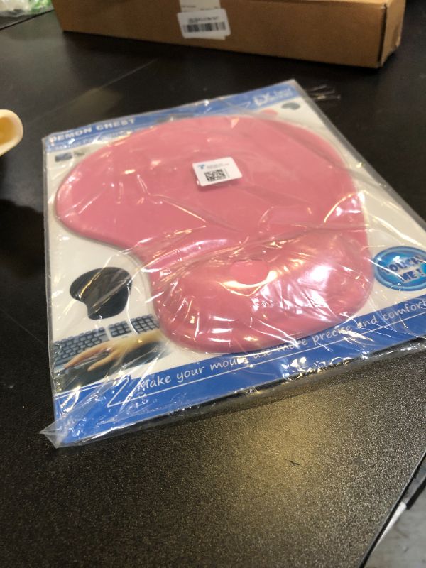 Photo 1 of Office Mousepad with Gel Wrist Support - Ergonomic Gaming Desktop Mouse Pad Wrist Rest - Design Gamepad Mat Rubber Base for Laptop Computer -Silicone Non-Slip Special-Textured Surface (01Pink)