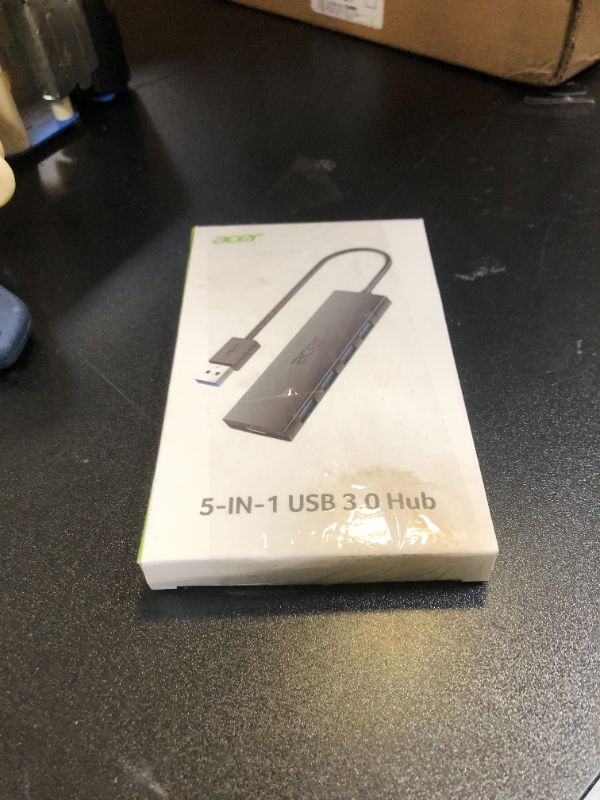 Photo 1 of Acer USB Hub 4 Ports, Multiple USB 3.0 Hub, USBA Splitter for Laptop with Type C Power Port, Extender for A Port Laptop, PC, Desktop and More (2ft)