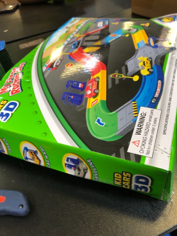 Photo 1 of My First Speed Racing Assembly Track Builder Toy Playset - Starter Kit with 6 Diecast Cars, Accessories for Kids