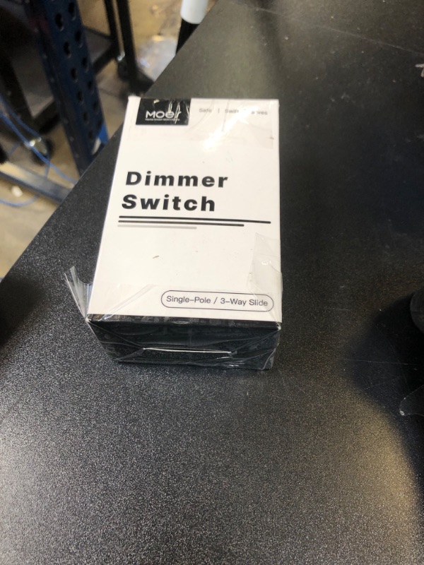 Photo 1 of MOES Dimmer Light Switch, 3 Way & Single Pole Dimmable for LED, CFL, Incandescent, Halogen, 600Watt Max, ON/Off with Dimming Slide for Bedroom Hallway, No Neutral Wire Required