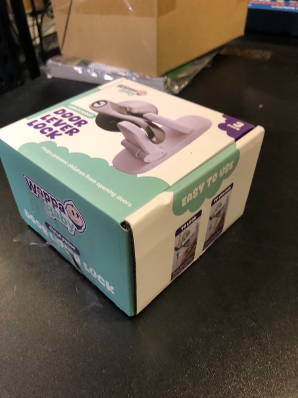 Photo 1 of Door Lever Lock (3 Pack) Prevents Toddlers from Opening Doors. 3.25" L * 1.5" W * 4.5" H Easy One Hand Operation for Adults. Durable ABS with 3M Adhesive Backing. Simple Install, No Tools Needed.