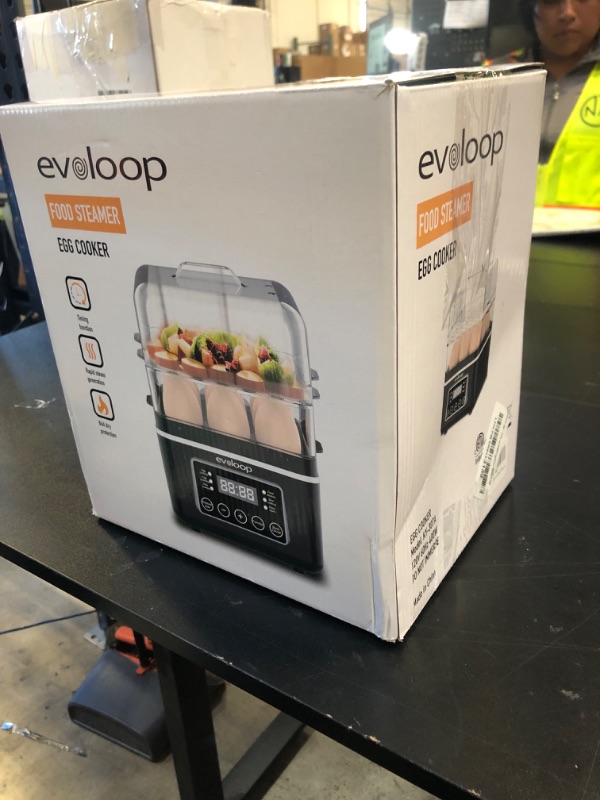 Photo 1 of 2 Tiers Electric Food Steamer for Cooking, 4 QT Digital Multi Vegetable Steamer with BPA-Free Stackable Baskets, Rapid Egg Cooker Egg Steamer with Auto Shut-Off, Ideal for Veggies, Seafood, Rice