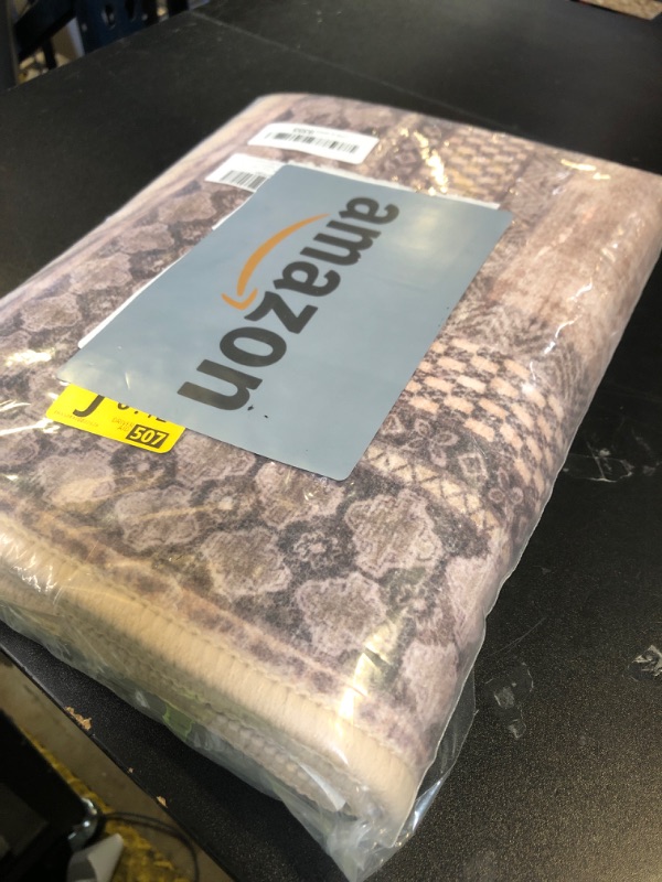 Photo 1 of NICETOWN 2x3 Area Rug Washable Non Slip Brown Oriental Carpet for Entryway Kitchen, Stain Resistant Foldable Small Throw Rug Pet & Kids Friendly for Bathroom