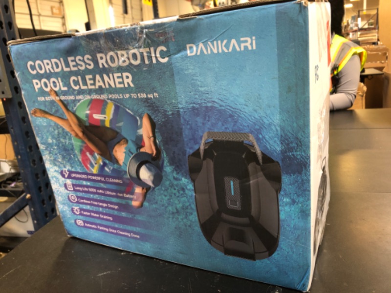 Photo 1 of Cordless Pool Robot Vacuum, Robotic Pool Rechargeable Cleaner for Above Ground & In-Ground Swimming Flat Pools,Pool up to 900 Sq.Ft, Ideal for Above-Ground Pools