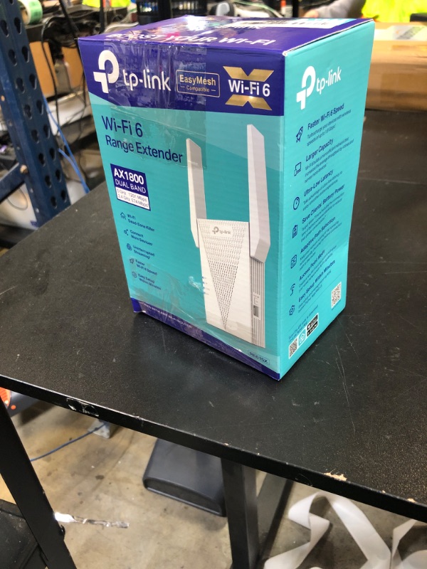 Photo 1 of TP-Link RE615X AX1800 WiFi 6 Range Extender w/Ethernet Port | 1.8G Dual-Band Wireless Repeater Amplifier | Up to 2100 Sq. Ft., 64 Devices | Internet Signal Booster | APP Setup | EasyMesh Compatible