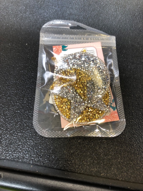 Photo 1 of Totelux Moon Rhinestone Patches Sparkly Star Iron on Patches Crystal Moon Star Jewels Gems Appliques for Clothes Jeans Hat Shirt Bags Eid Mubarak Decorations Gold Silver 4Pcs