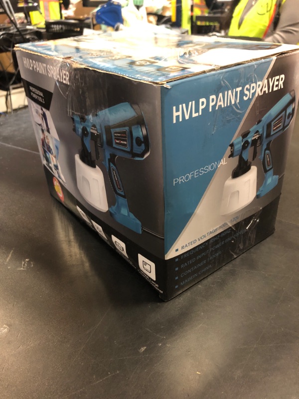Photo 1 of Paint Sprayer 1000W High Power Electric Spray Paint Gun with Adjustable Spray Width Knob,1400ML Container,4 Nozzles & 3 Patterns,Easy to Clean for Furniture Cabinets House Painting Blue