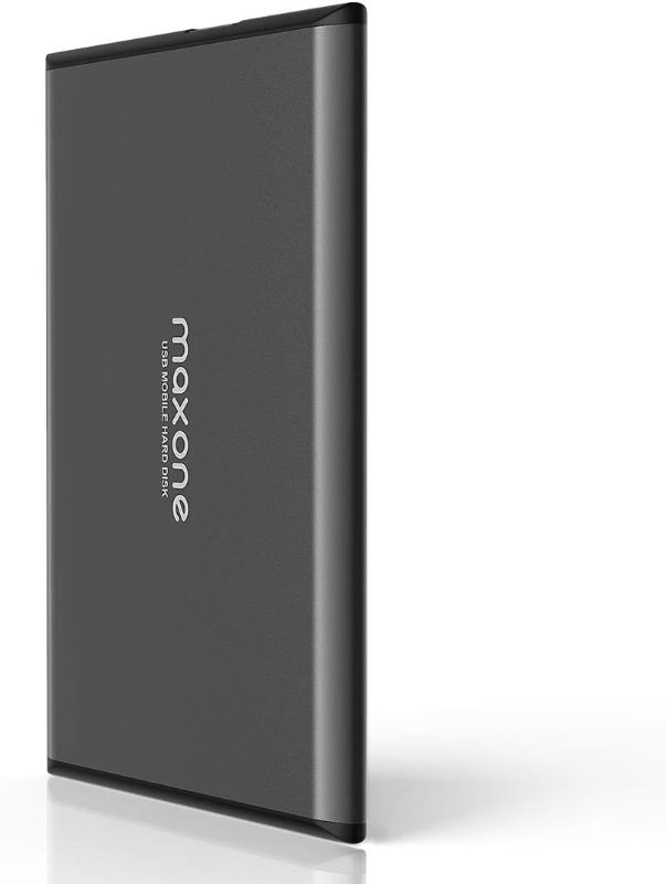 Photo 1 of Maxone 500GB Ultra Slim Portable External Hard Drive HDD USB 3.0 Compatible with PC, Laptop, Charcoal Grey