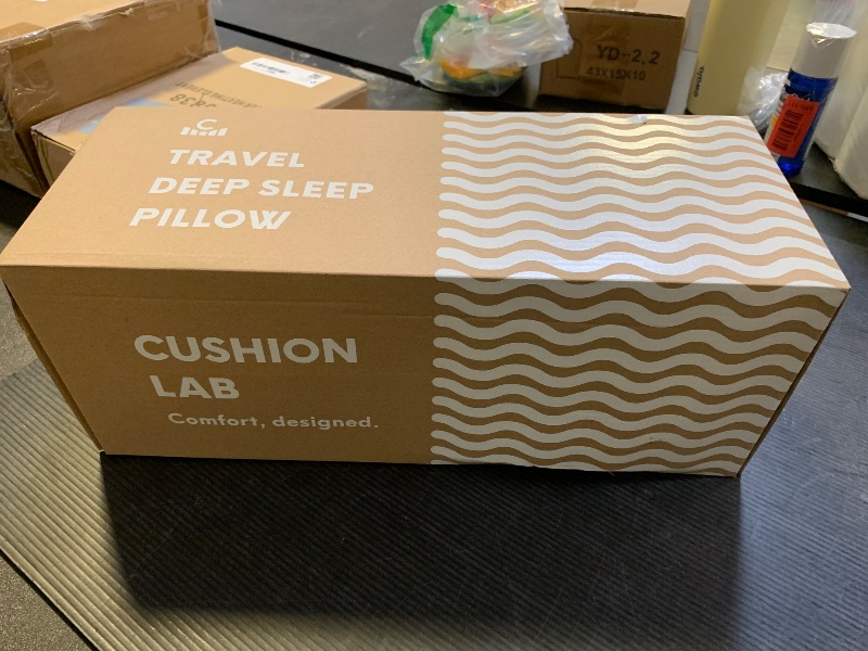 Photo 1 of Cushion Lab Travel Deep Sleep Pillow – Compact Memory Foam Neck Pillow for Sleeping, Portable Pillow for Hotels, Camping, Side & Back Sleepers, On-The-Go – Wellness Green
