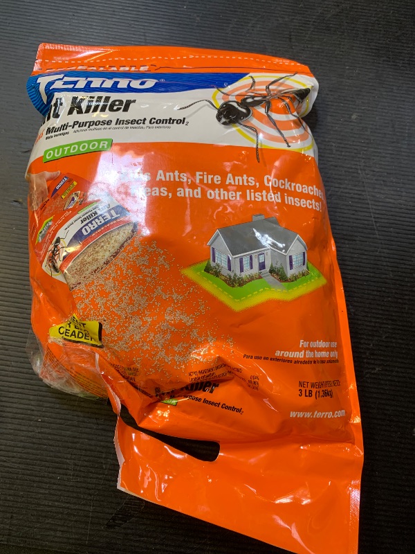 Photo 1 of TERRO Ant Killer Plus Multi-Purpose Insect Control for Outdoors - Kills Fire Ants, Fleas, Cockroaches, and Other Crawling Insects - 3lb Shaker Bag - T901-6