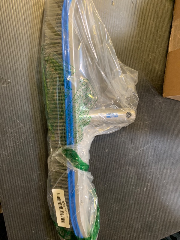 Photo 1 of Aquatix Pro Pool Brush Head, 18" Heavy Duty for Cleaning Walls & Floors, Stainless Steel Bristles, Reinforced Aluminum Back, Curved Ends for Corners, EZ Clip, Swimming Pool Brushes for Tiles & Steps
