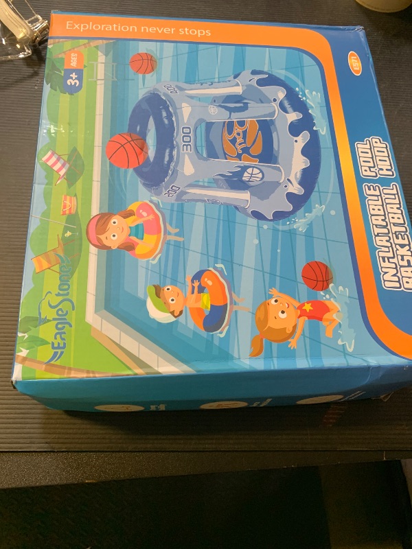 Photo 1 of EagleStone Inflatable Pool Basketball Hoop for Kids & Adults, 47" Swimming Floating Basketball Hoop for Pool with 3 Balls, Pump, Summer Outdoor Pool Water Game for Family, Party, Beach & 4th of July