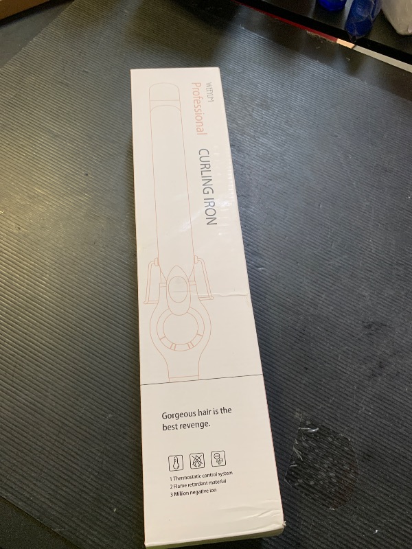 Photo 1 of Large Curling Iron 2 Inch Barrel, Long Barrel Curling Wand for Hair, Ceramic Tourmaline Hair Styling Tool, Double Voltage, White