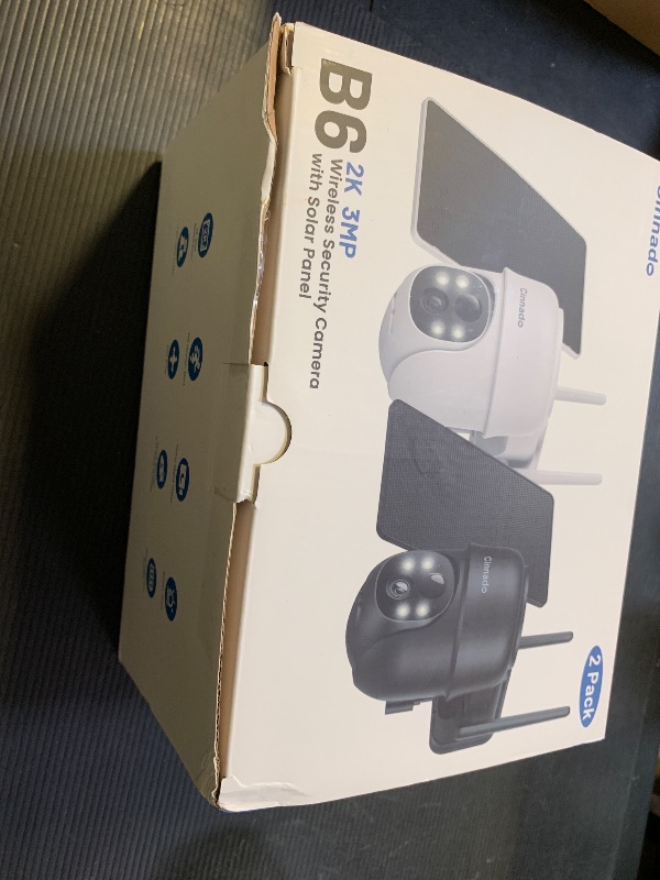 Photo 1 of 2K Cameras for Home Security-2.4G WiFi Outdoor Camera Wireless Solar/Battery Powered with solar panel, 360° Viewing, AI Human Detection, Color Night Vision, with SD Storage, Works with Alexa(2 Pack)