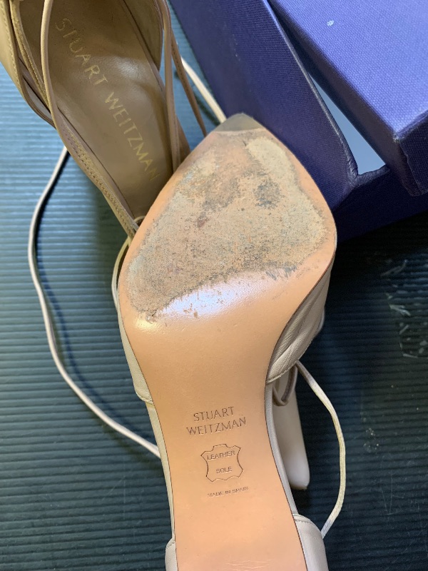 Photo 1 of Stuart Weitzman lace-up heels nude 7.5