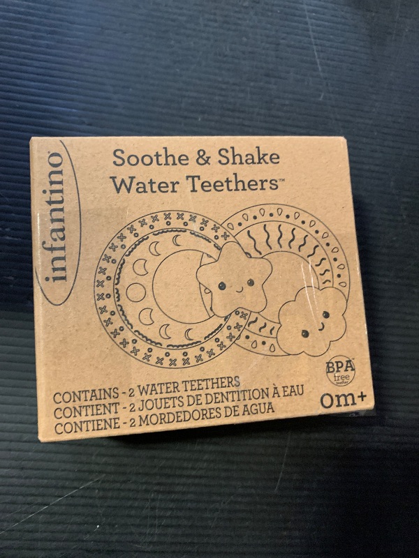 Photo 1 of Infantino  & Soothe Water Teethers - Sensory Exploration and Teething Relief, Cloud and Star, 2-Pack