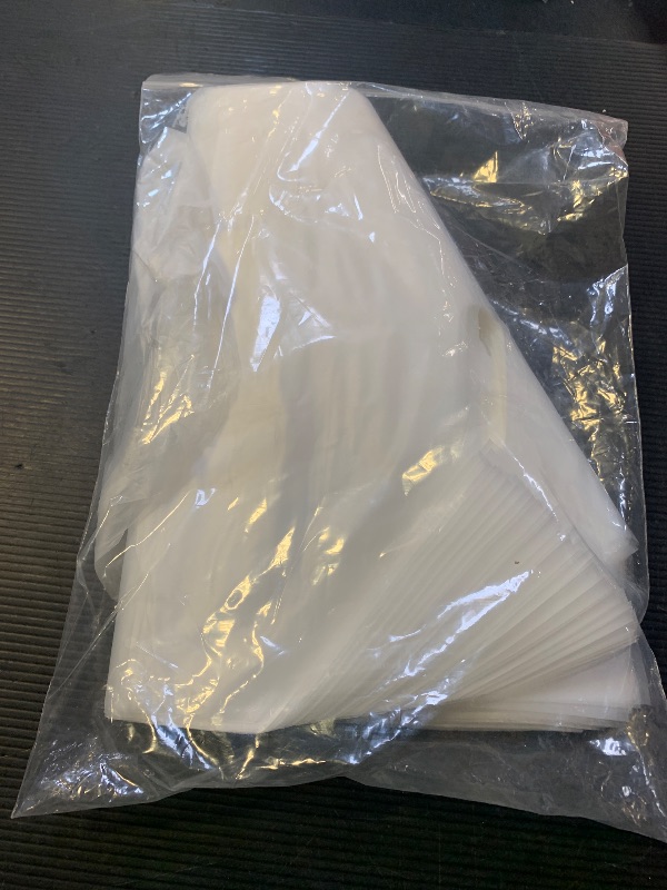 Photo 1 of FloraSea 100pcs Plastic Bags With Handles, 12" x 15" Merchandise Shopping Bags for Small Business Retail Boutique Stores