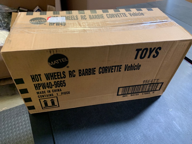 Photo 1 of Barbie Hot Wheels RC Corvette from The Movie, Full-Function Remote-Control Toy Car Holds 2 Dolls