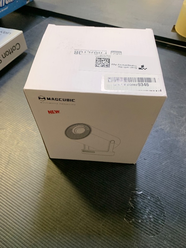 Photo 1 of ?Electric Focus?Magcubic Mini Projector 4K Support, Smart Projector with WiFi 6 and Bluetooth 5.4, 5W Soundbase Speaker, 180° Rotation, Portable Proyector for Home Theater HY300 Ultra (Grey)