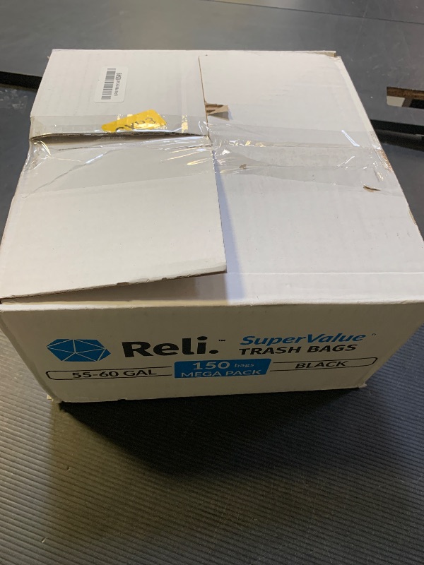 Photo 1 of Reli. 55-60 Gallon Trash Bags Heavy Duty | 150 Count | 50-60 Gallon | Large Black Garbage Bags | Made in USA