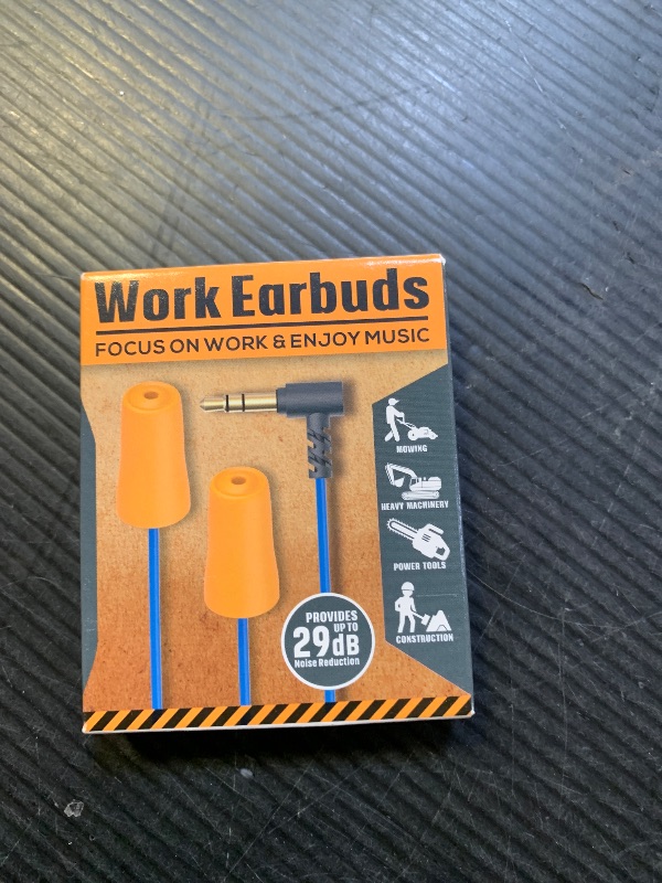 Photo 1 of Hearprotek earplug Headphones for Work, Safety Foam Earbuds Headphones That Look Like earplugs for Hearing Protection Noise Isolation-Great for Work Shift, Construction, Lawn Mowing, Heavy Machinery