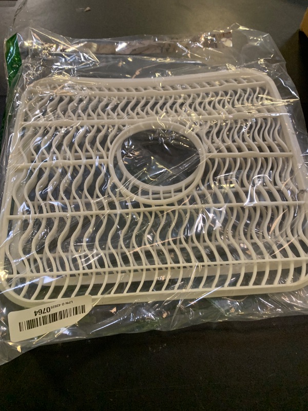 Photo 1 of DecorRack 2 Sink Protectors for Kitchen Sink, Plastic 12" x 11" Dish Rack, Protect Sink from Stains, Damage, Scratches, Dishwasher Safe Grid Mat for Kitchen (2 Pack, White)