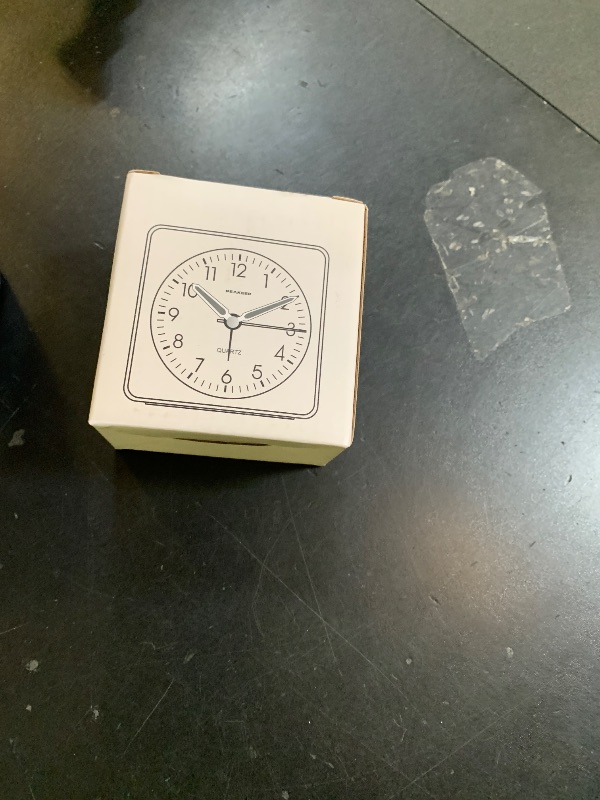 Photo 1 of Peakeep Ultra Small, Battery Travel Alarm Clock with Snooze and Light, Silent with No Ticking Analog Quartz (Aquamarine)