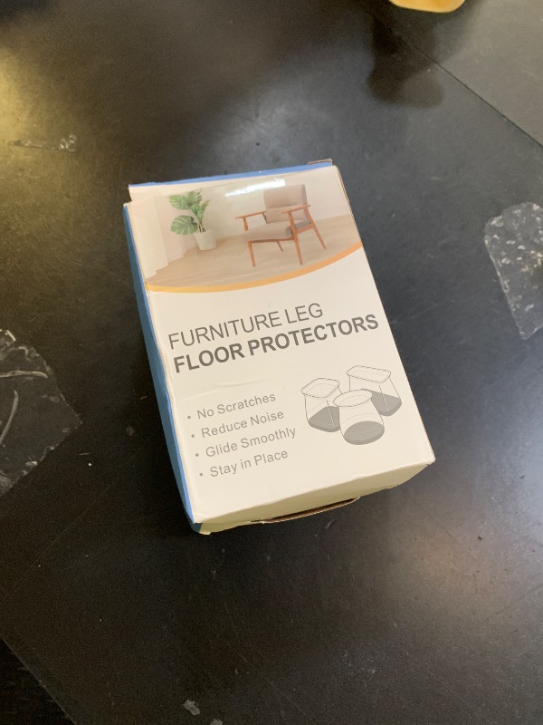 Photo 1 of 24 Pcs Chair Leg Floor Protectors for Hardwood Floors Square Silicone Covers to Protect Wood Tile Floors Felt Pads Furniture Leg Caps Anti-Scratch Reduce Noise (Fit:3/4" to 1")