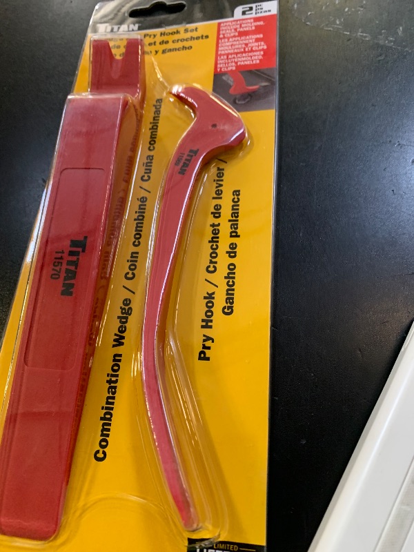 Photo 1 of Titan 11568 2-Piece Combination Wedge and Pry Hook Set