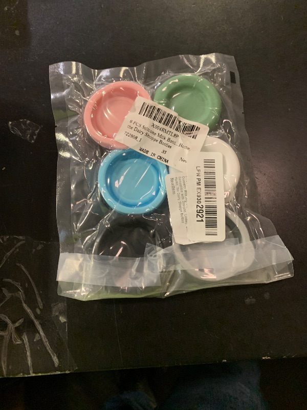 Photo 1 of 6 PCS Silicone Milk Bottle Caps, 48mm Diameter Milk Jug Caps, Reusable Milk Bottle Lids Compatible with Stanpac, Libbey, Stock Your Home, the Dairy Shoppe Bottles