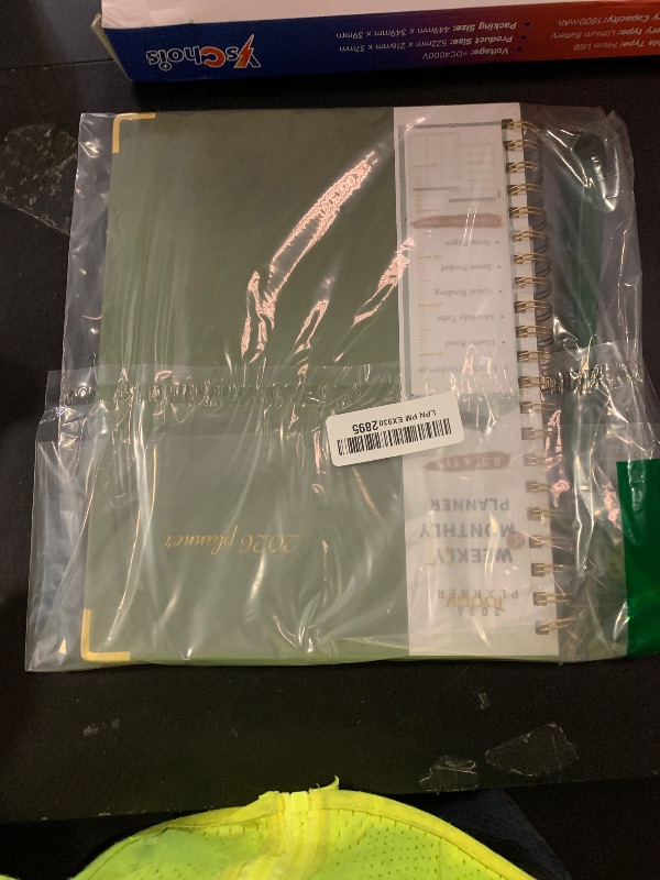 Photo 1 of Academic Planner 2025-2026, Weekly and Monthly Calendar Planner from July 2025 - June 2026, 8.5" x 11" Hardcover Leather Hourly Appointment Book with Tabs, Spiral Daily Planners for College School Teacher Student, Green