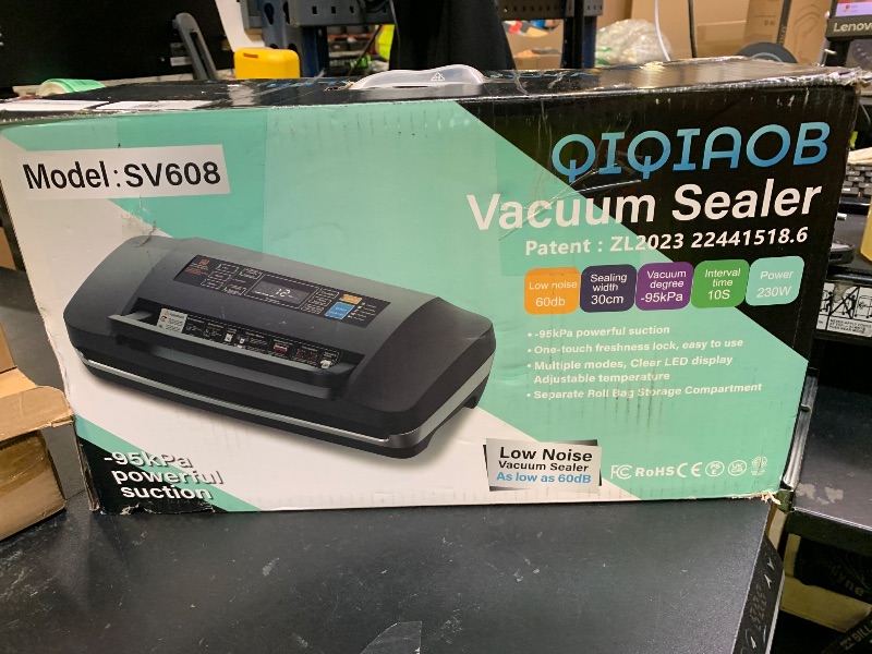 Photo 1 of Vacuum Sealer Machine, Updated Powerful 95KPa Commercial Food Saver with Double Seal for 2X Strength, Built-in Cutter, Bags Storage & Easy-Lock Handle, Includes Free Bags (1 Roll + 10 Pre-cut)