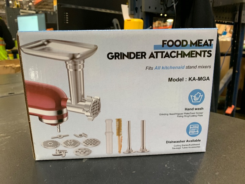 Photo 1 of Metal Food Grinder Attachment for KitchenAid Stand Mixer, Meat Grinder Accessories Includes Sausage Stuffer Tube, Food Meat Processor Accessories, Easy to Clean?Perfect for Home Kitchen Use