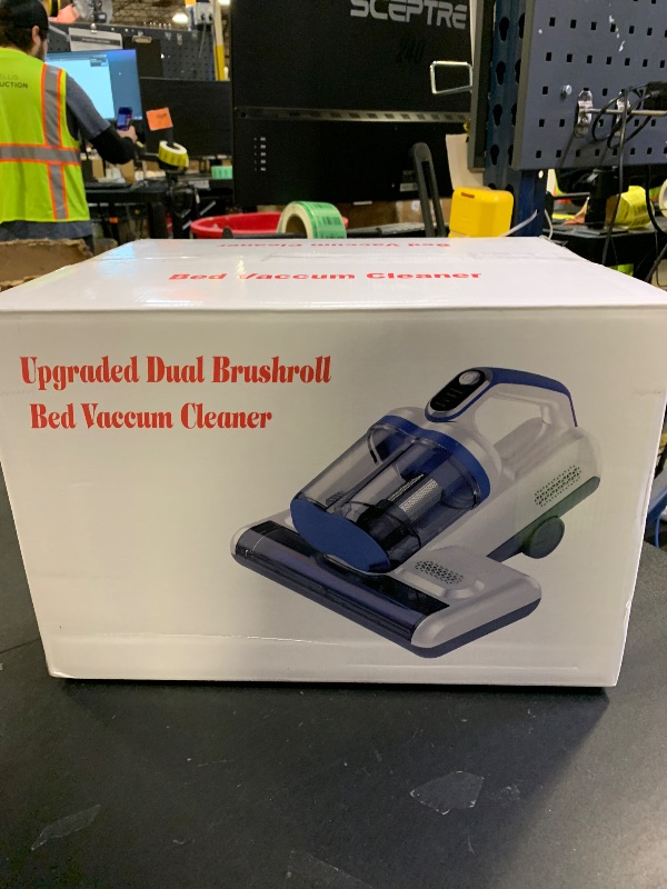 Photo 1 of JPHYLL Mattress Vacuum Cleaner, 16Kpa Bed Vacuum Cleaner with 253.7nm UV-C Light, 30000 RPM/Min Dual Brushroll Rotation & Ultrasonic Tech, 10'' Dual Widened Suction Port, 500W Corded