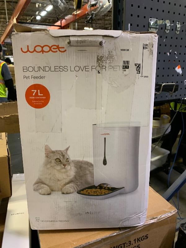 Photo 1 of WOPET Automatic Dog Feeder with Camera,7L Smart WiFi Cat Feeder Dog Food Dispenser,6-Meal Pet Feeder HD Camera for Voice and Video Recording APP Control