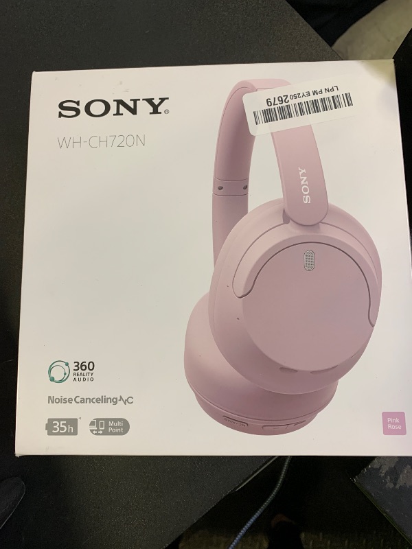 Photo 1 of Sony WH-CH720N Noise Canceling Wireless Headphones Bluetooth Over The Ear Headset with Microphone, Pink