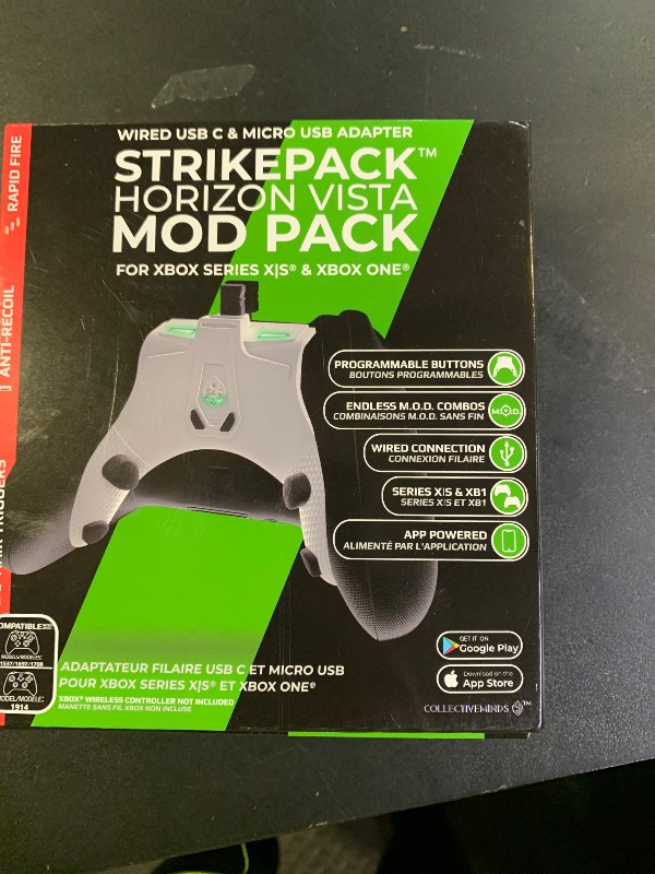 Photo 1 of Collective Minds Xbox Strikepack Horizon Vista M.O.D. Pack – Wired Controller Mod with Programmable Back Buttons for Xbox Series X|S and Xbox One, App-Powered Customization, Anti-Recoil M.O.D.s, Effortless Control