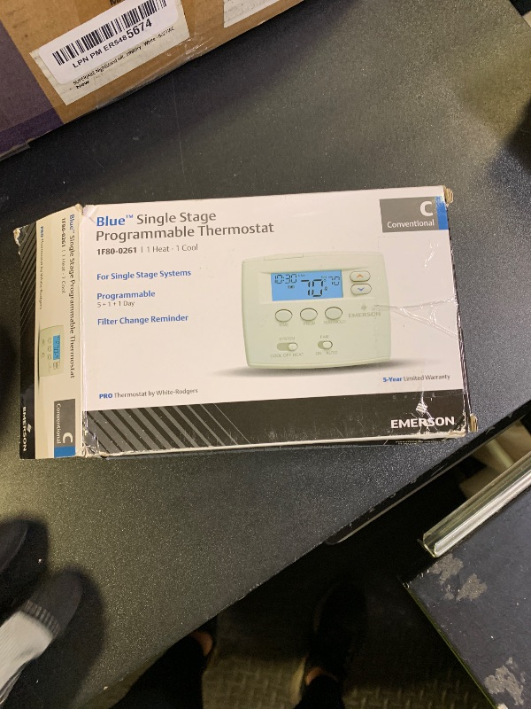 Photo 1 of Emerson 1F80-0261 Single Stage 5/1/1 Programmable Digital Thermostat